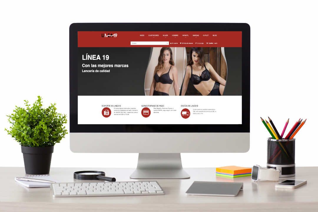Linea 19 – Tienda online de ropa íntima en PrestaShop Diseño de tienda online de ropa íntima Linea 19 en PrestaShop