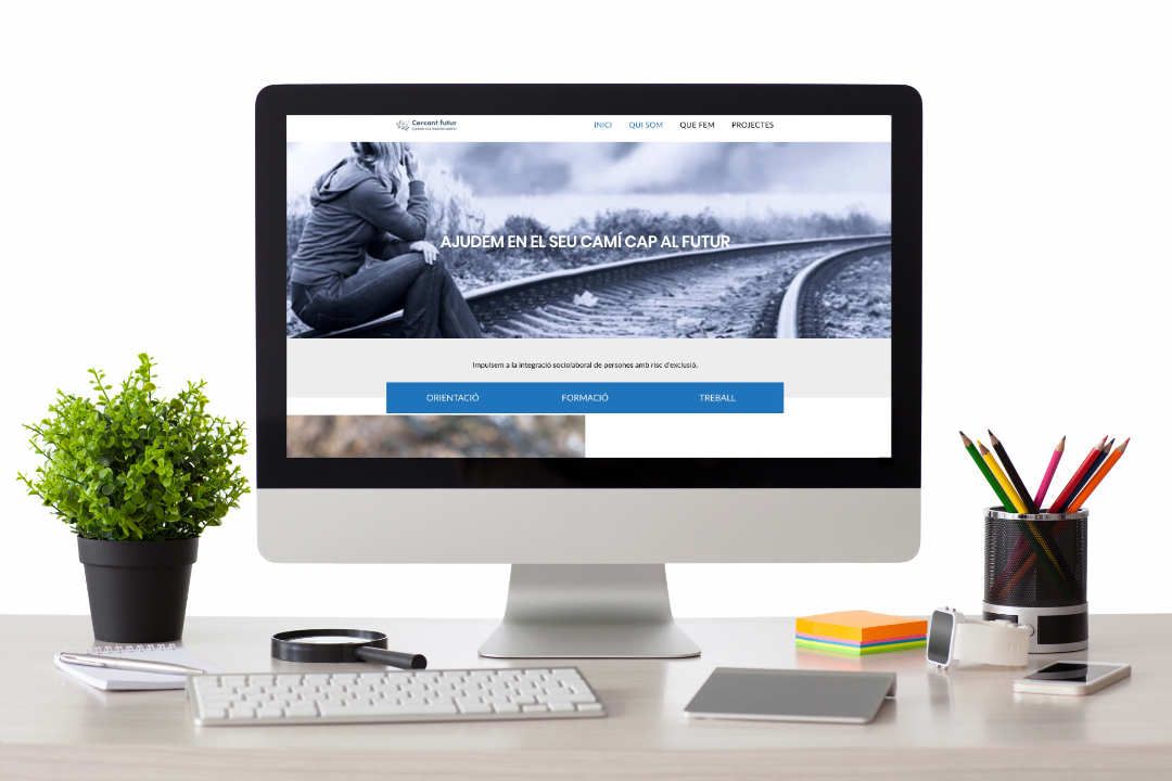 Diseño web solidario para la asociación Cercant Futur en Barcelona Diseño web de Cercant Futur en WordPress, asociación de apoyo a personas en riesgo de exclusión social